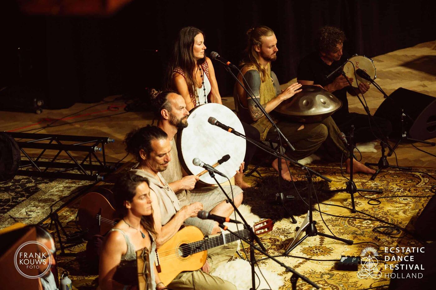 A live band playing an intimate set